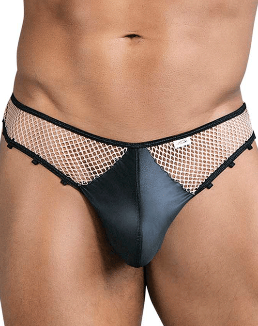 Candyman 99860 Fishnet Thongs Nude-black