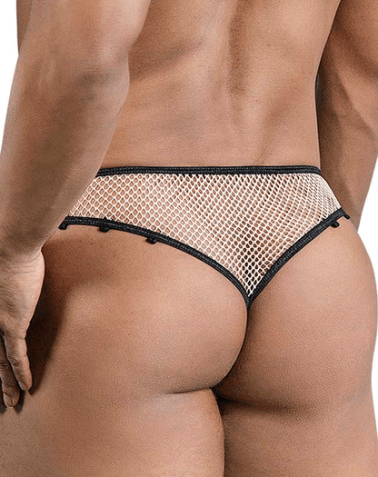Candyman 99860 Fishnet Thongs Nude-black