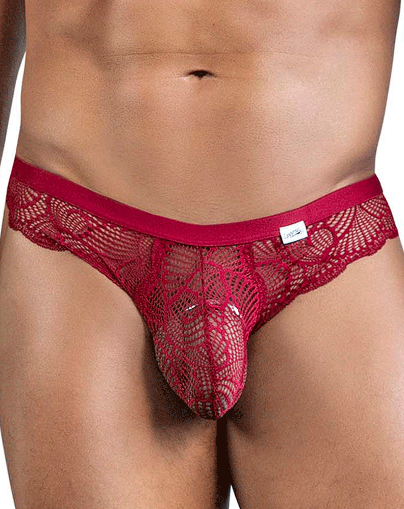 Candyman 99868 Lace Briefs Wine