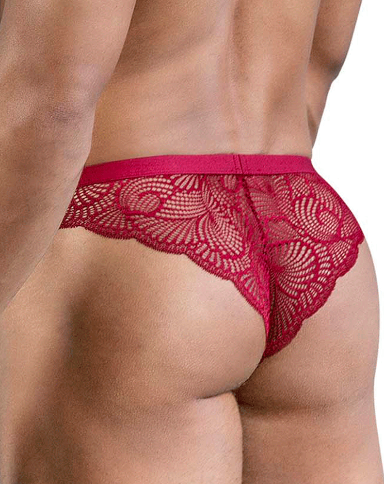 Candyman 99868 Lace Briefs Wine