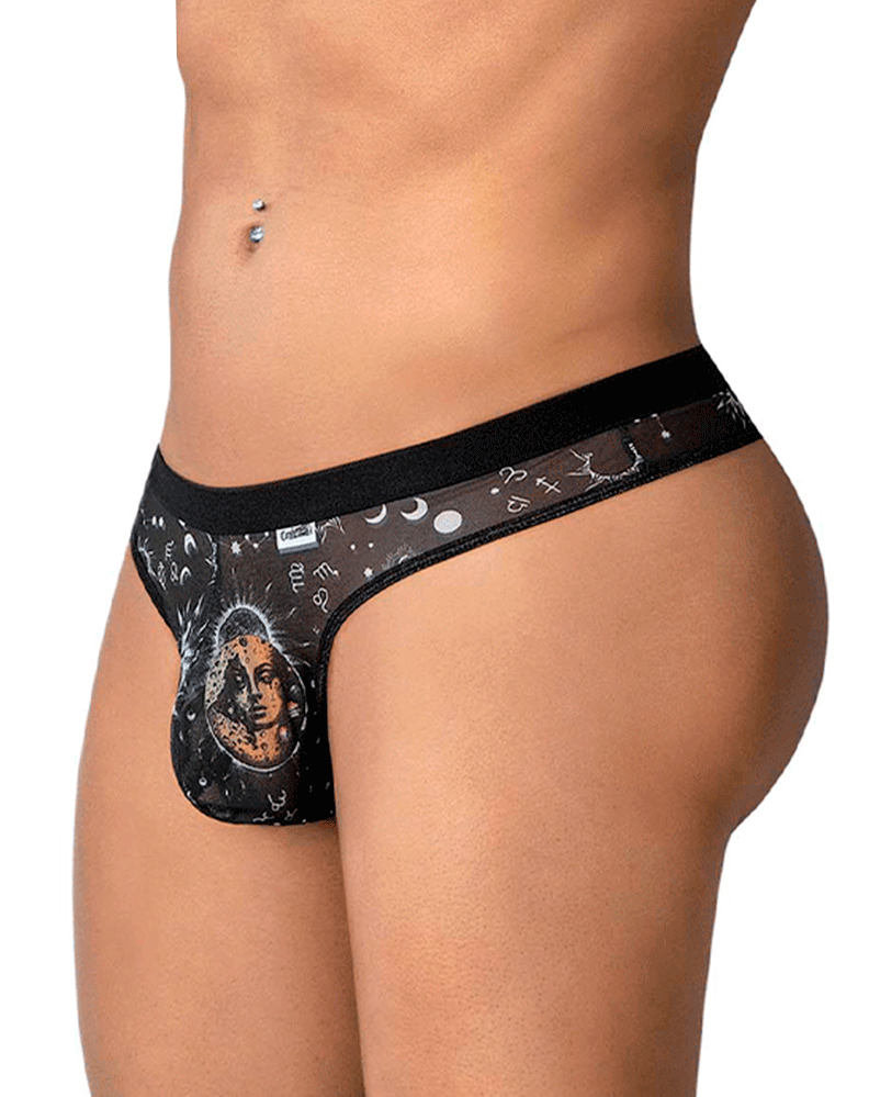 Candyman 99885 Sun Moon Thongs Black-white