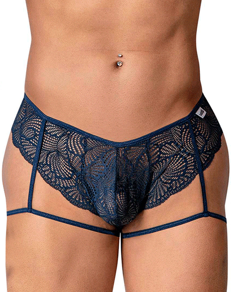 Candyman 99905 Garter Lace Briefs Navy