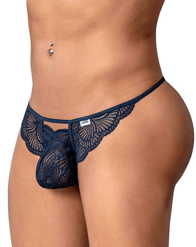 Candyman 99910 Lace Thongs Navy