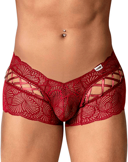 Candyman 99916 Lace Trunks Burgundy