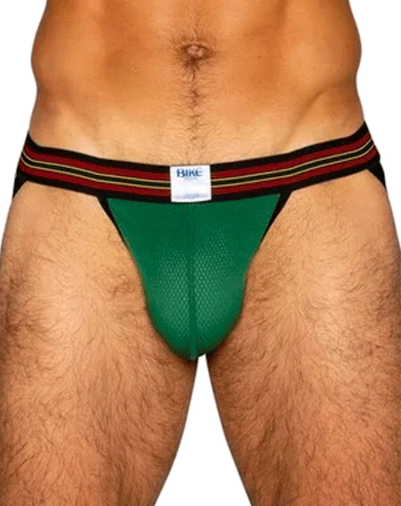 Bike Athletic Bas305 Mesh Jockstrap Green