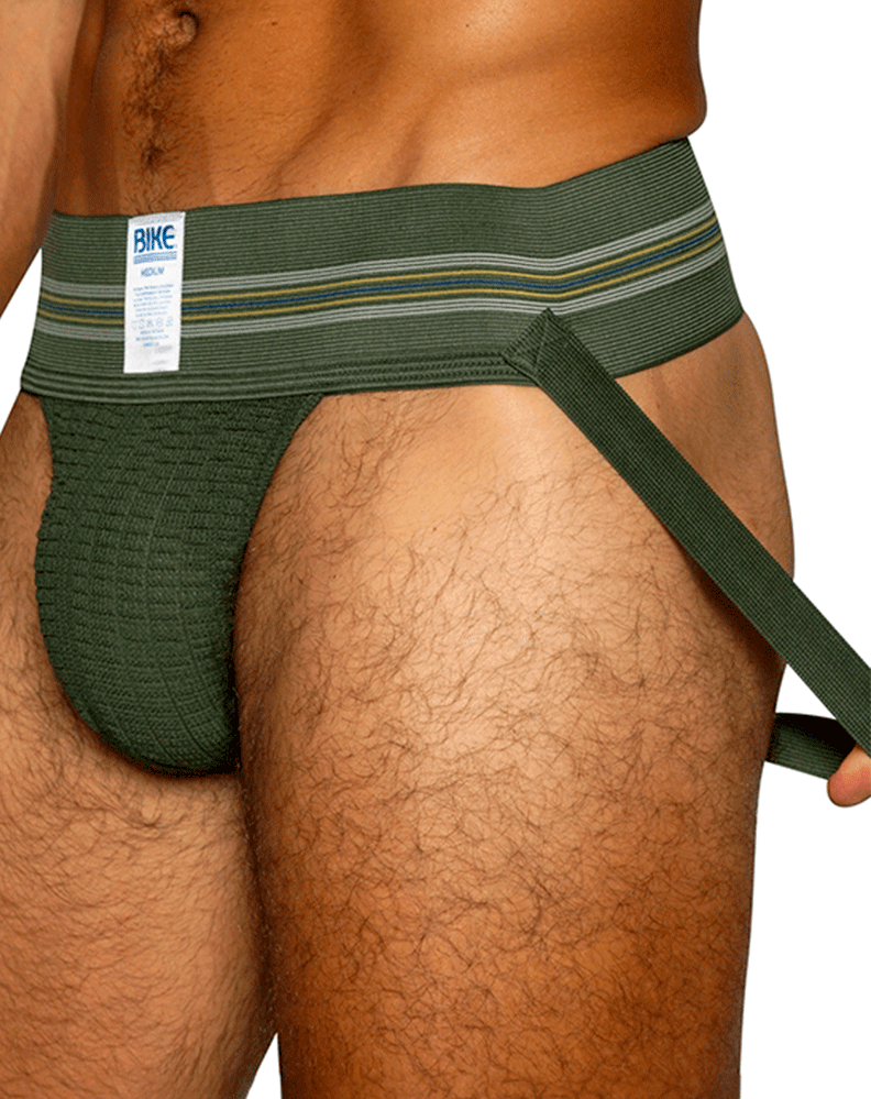 Bike Athletic Bas306 Original Number 10 Jockstrap Olive