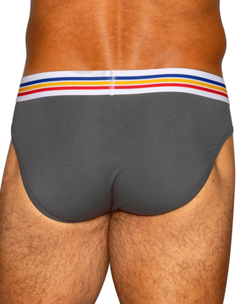 Bike Athletic Bas327 Stretch Cotton Brief Charcoal