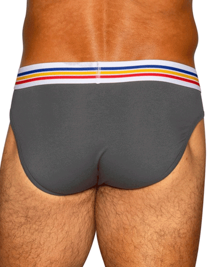 Bike Athletic Bas327 Stretch Cotton Brief Charcoal