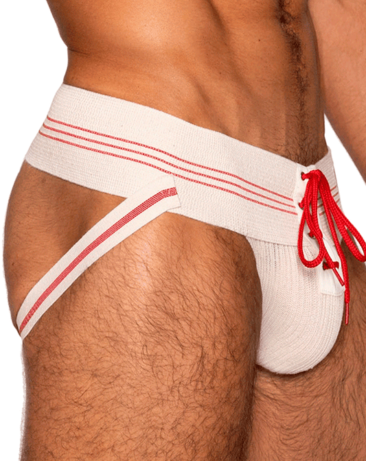 Bike Athletic Bas343 Vintage Lace-up Jockstrap Color Vintage Cream
