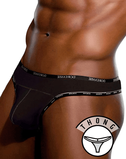 Doreanse 1216 Naked Thong Modal Black
