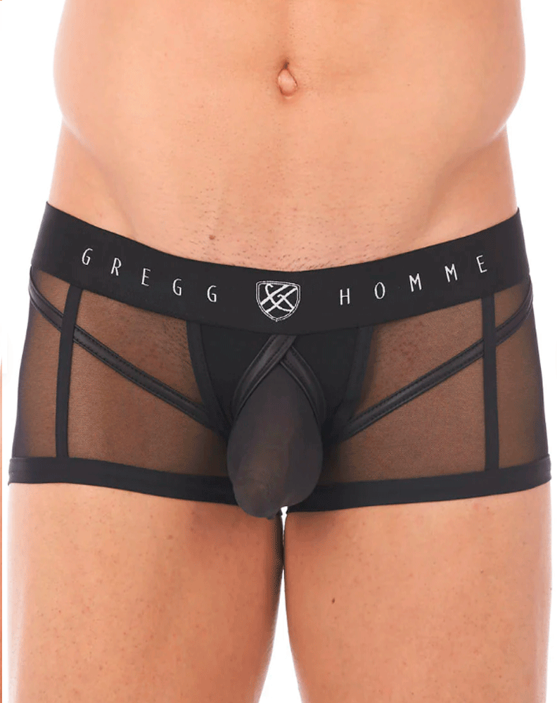 Gregg Homme Enhancer Erupt Mesh Boxer Brief 140005 Black