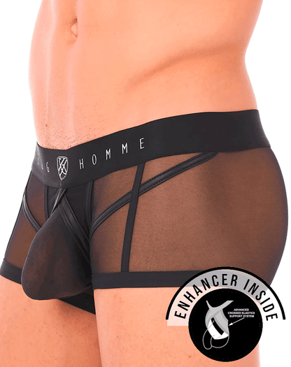 Gregg Homme Enhancer Erupt Mesh Boxer Brief 140005 Black