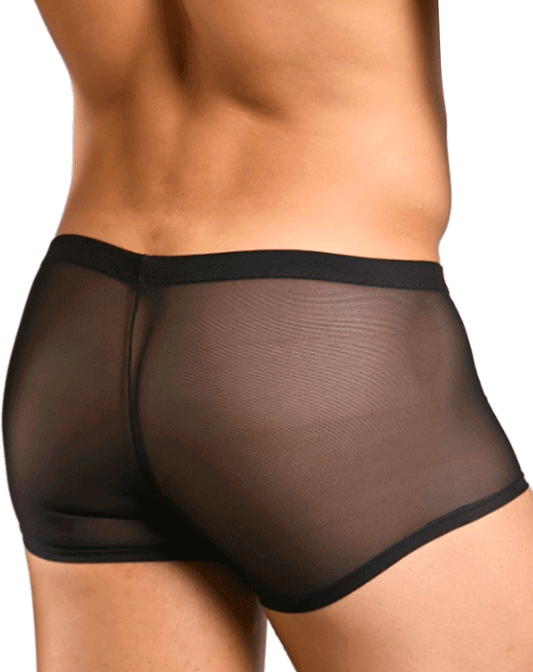 Malebasics Mbl84 Classic Pouch Trunks Black Mesh