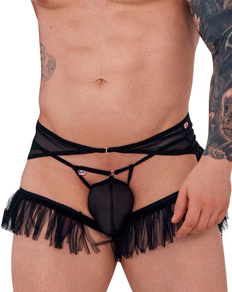 Pikante 1294 Greenman Jockstrap Black