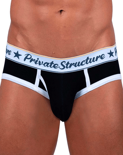 Private Structure Scus4529 Classic Mid Waist Mini Briefs Black