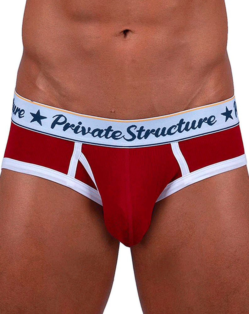 Private Structure Scus4529 Classic Mid Waist Mini Briefs Red