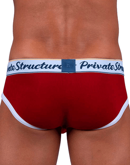 Private Structure Scus4529 Classic Mid Waist Mini Briefs Red