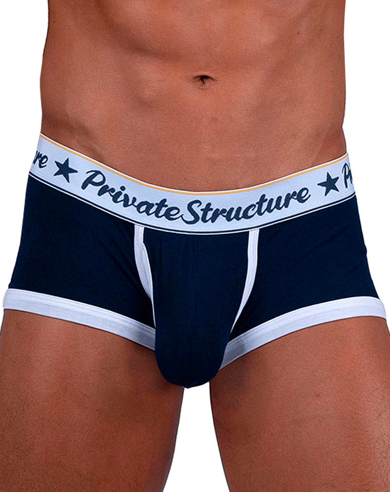 Private Structure Scus4530 Classic Mid Waist Trunks Navy