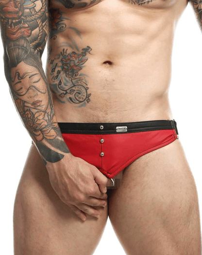 Malebasics Dmbl01 Dngeon Cockring Jockstrap Army Red