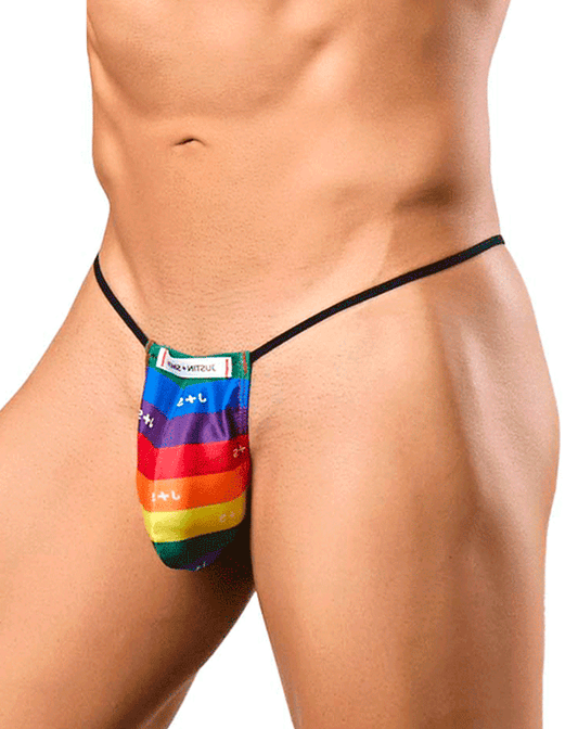 Justin+simon Xsj02 Silky G-string Bulge Pride Flag