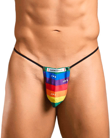 Justin+simon Xsj02 Silky G-string Bulge Pride Flag