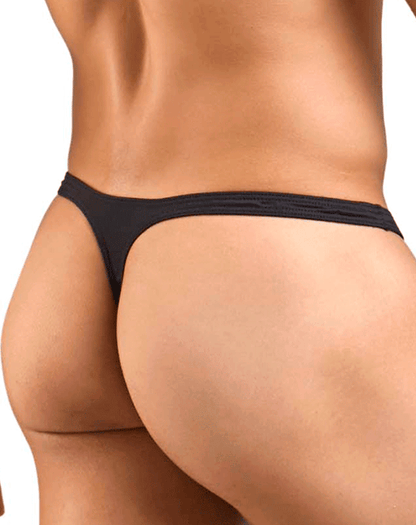 Justin+simon Xsj03 Silky Sexy Thongs Peach Black