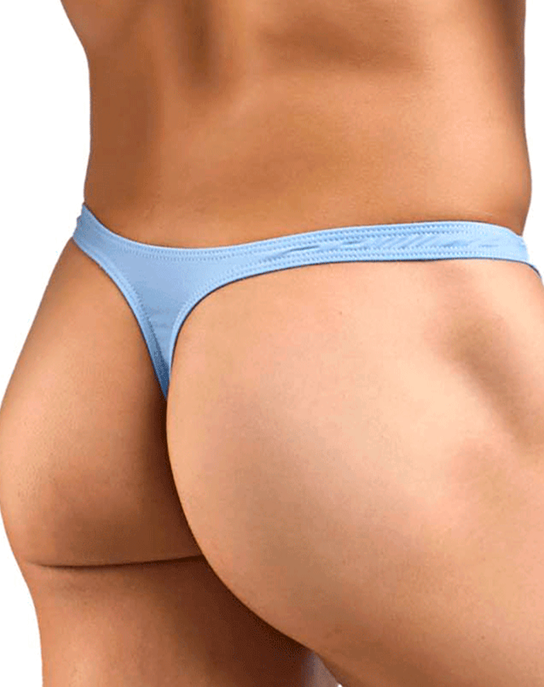 Justin+simon Xsj03 Silky Sexy Thongs Peach Blue