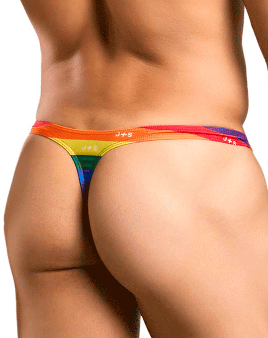 Justin+simon Xsj03 Silky Sexy Thongs Pride Flag