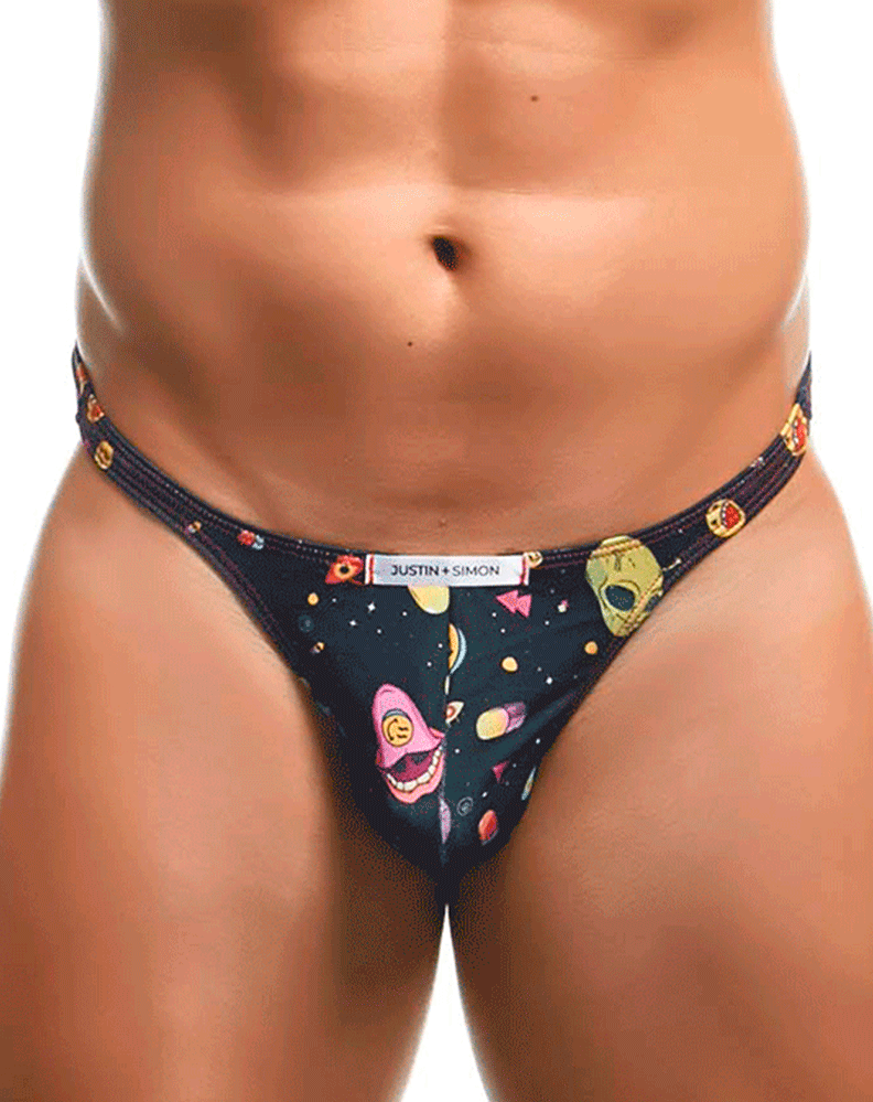 Justin+simon Xsj03 Silky Sexy Thongs Psycodelic