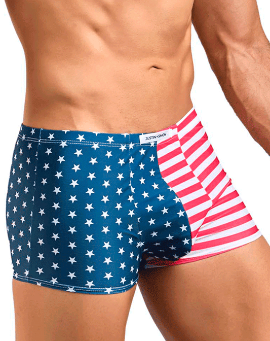 Justin+simon Xsj08 Classic Trunks Usa Flag