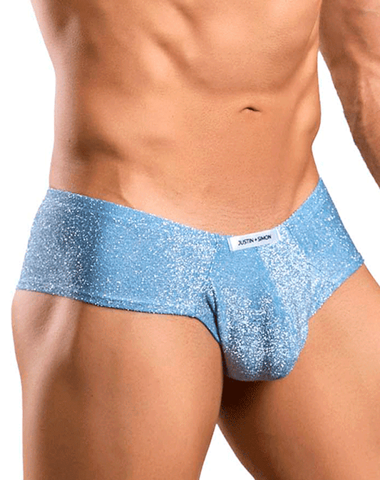 Justin+simon Xsj22 Cheek Briefs Lurex Blue