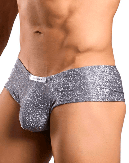 Justin+simon Xsj22 Cheek Briefs Lurex Gray