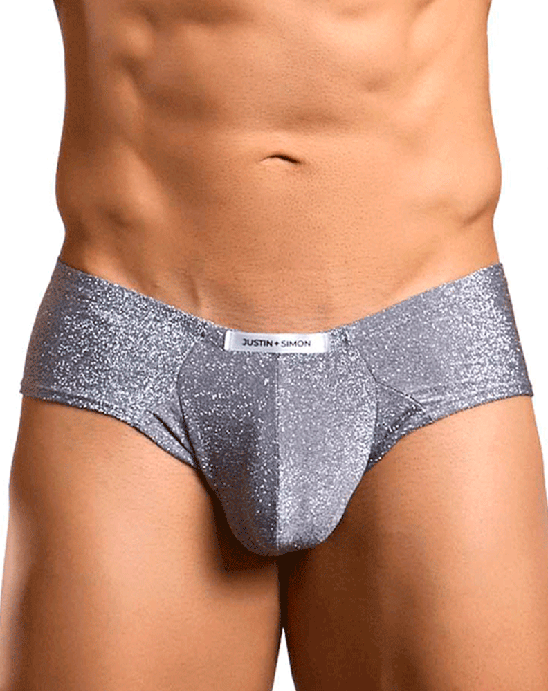 Justin+simon Xsj22 Cheek Briefs Lurex Gray