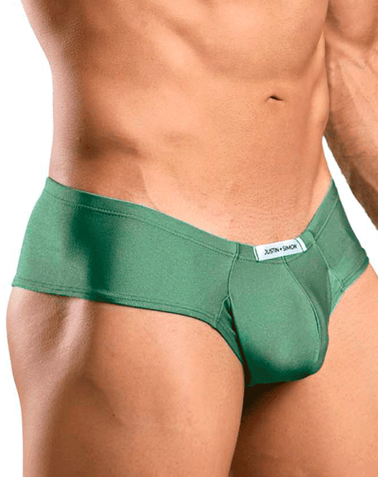 Justin+simon Xsj22 Cheek Briefs New Green