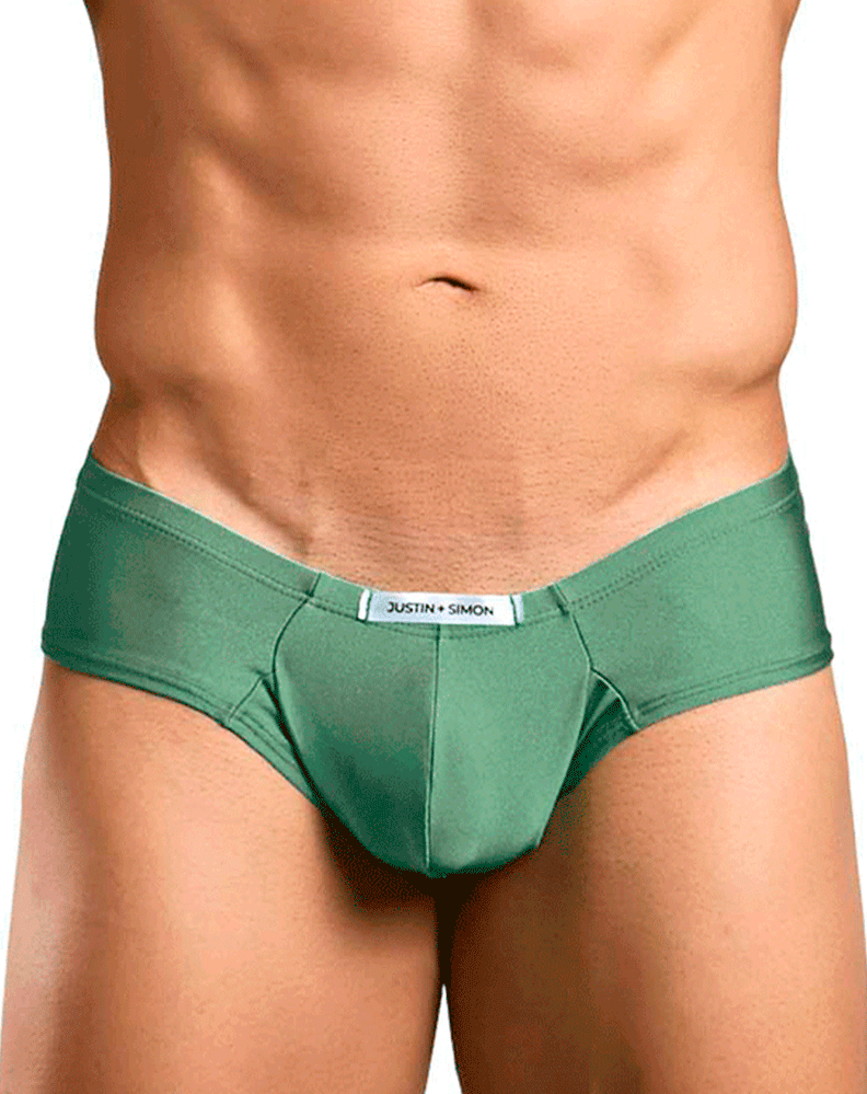 Justin+simon Xsj22 Cheek Briefs New Green