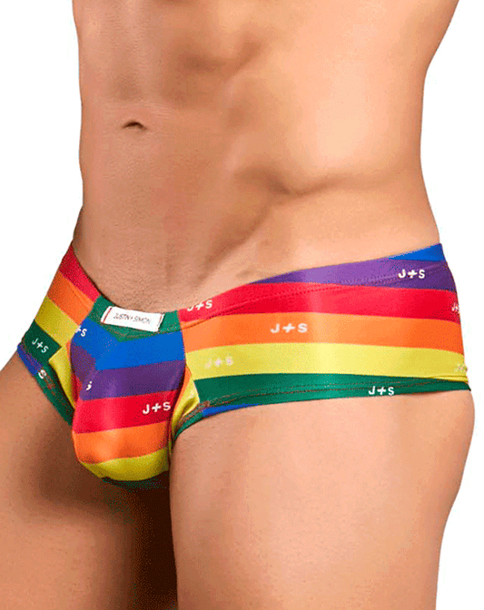 Justin+simon Xsj22 Cheek Briefs Pride Flag
