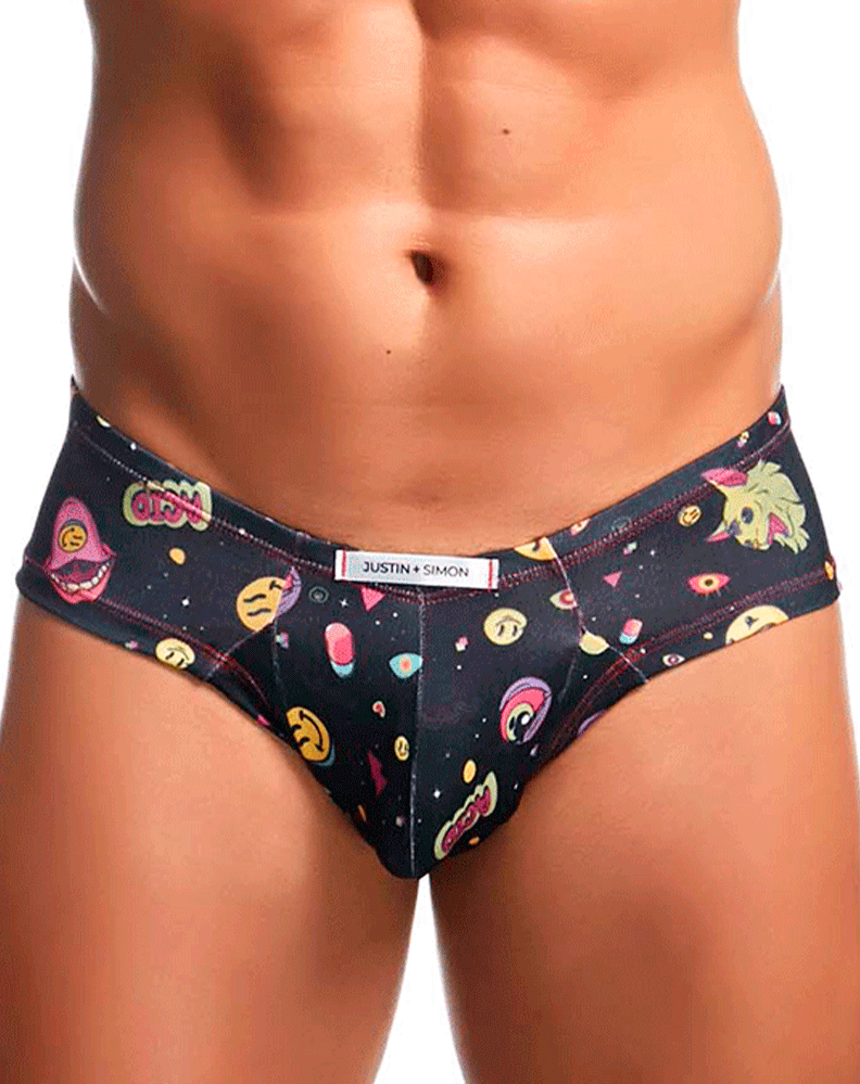 Justin+simon Xsj22 Cheek Briefs Psycodelic