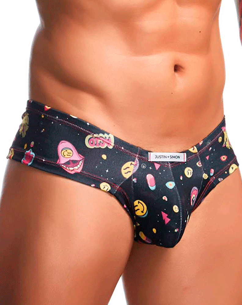 Justin+simon Xsj22 Cheek Briefs Psycodelic