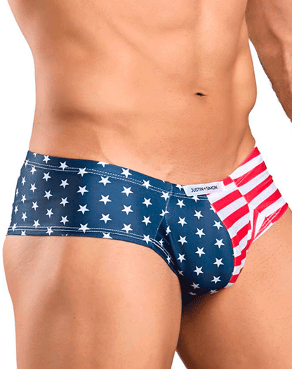 Justin+simon Xsj22 Cheek Briefs Usa Flag