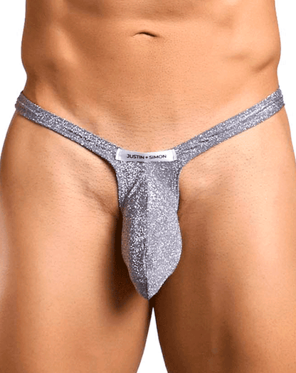 Justin+simon Xsjbu02 Bulge Thongs Lurex Gray