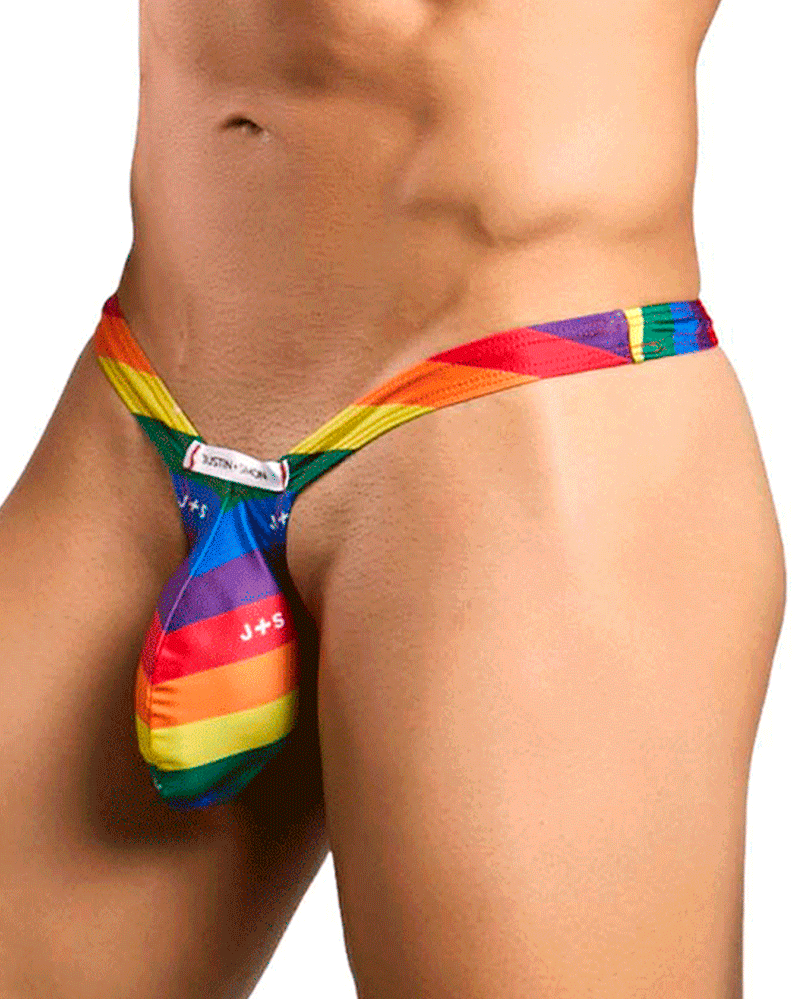 Justin+simon Xsjbu02 Bulge Thongs Pride Flag
