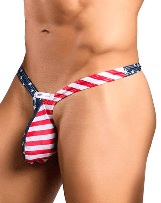 Justin+simon Xsjbu02 Bulge Thongs Usa Flag