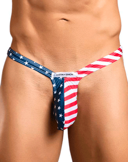 Justin+simon Xsjbu02 Bulge Thongs Usa Flag