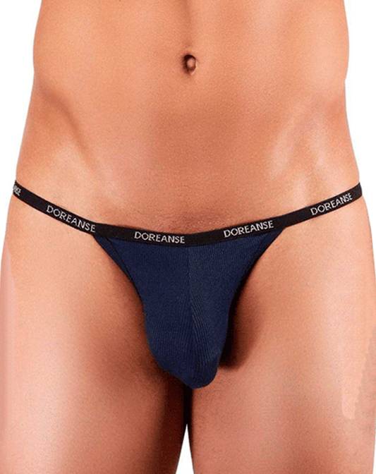 Doreanse 1330 Ribbed Modal T-Thong Modal Blue