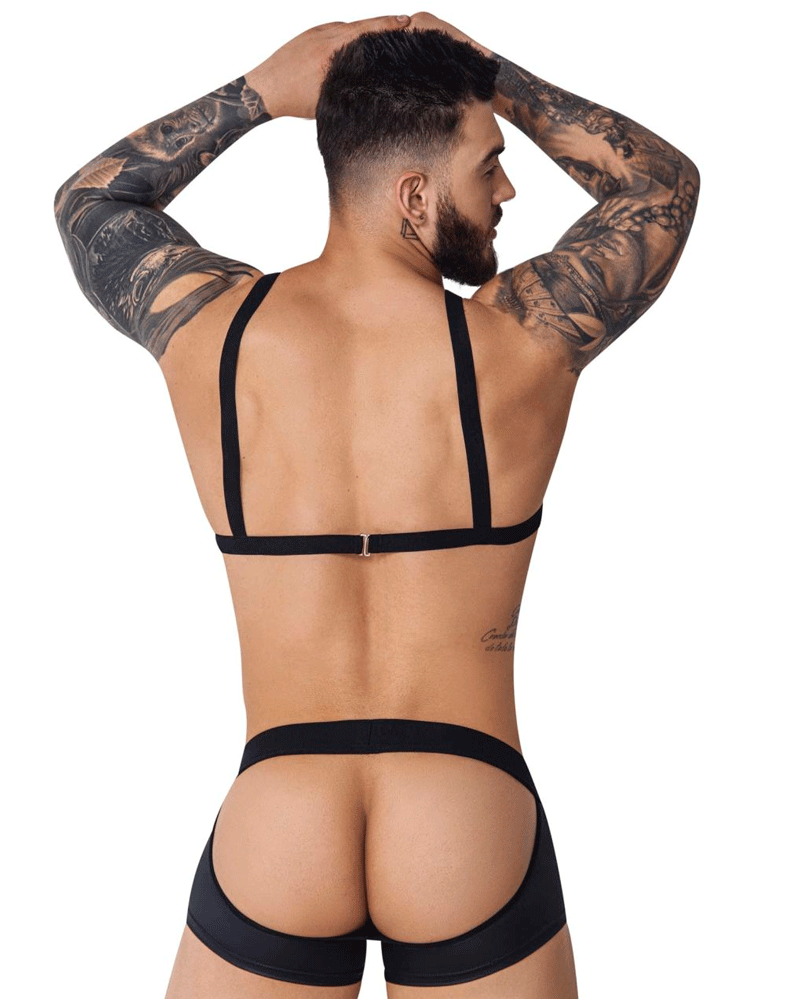 Pikante 1086 Hard Harness Jockstrap Black