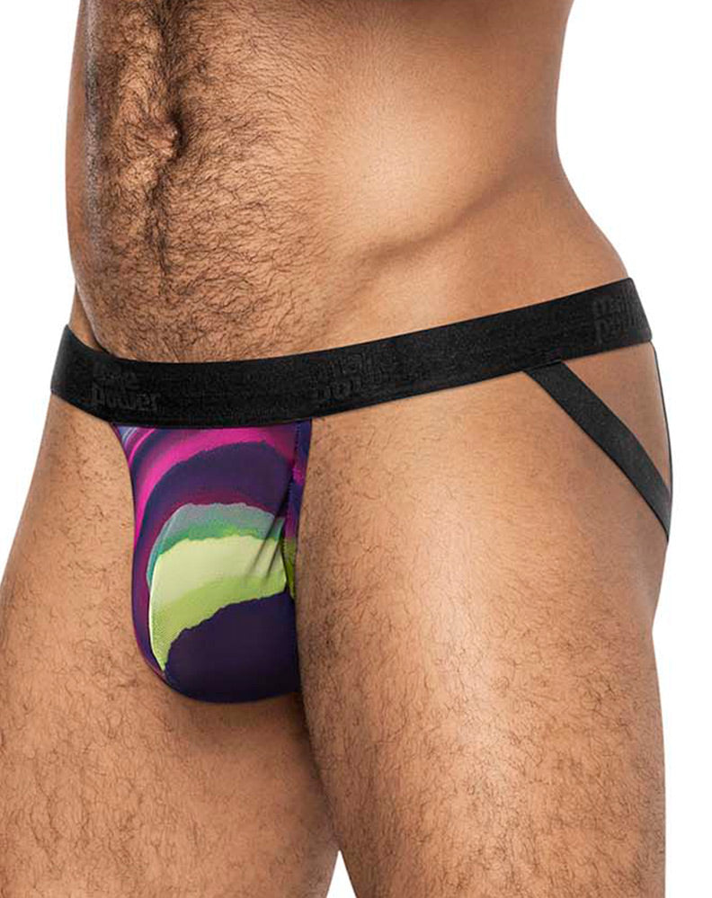 Male Power 352-278 Galactic Strappy Ring Jock Printed