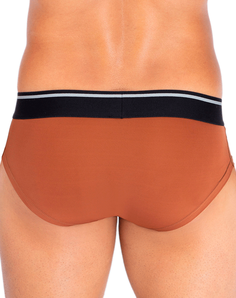 Hawai 42191 Solid Microfiber Hip Briefs Amber