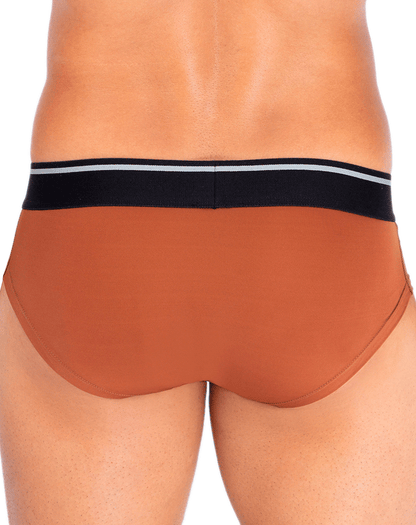 Hawai 42191 Solid Microfiber Hip Briefs Amber