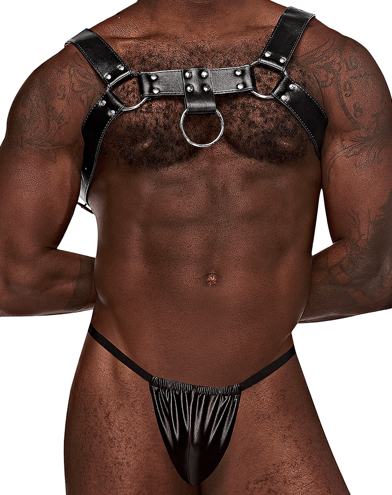 Male Power 590-266 Leather Aries Harness Black