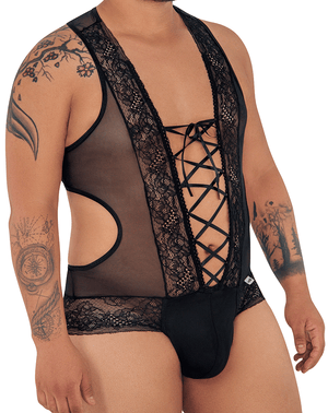 Candyman 99557x Mesh-lace Bodysuit Black